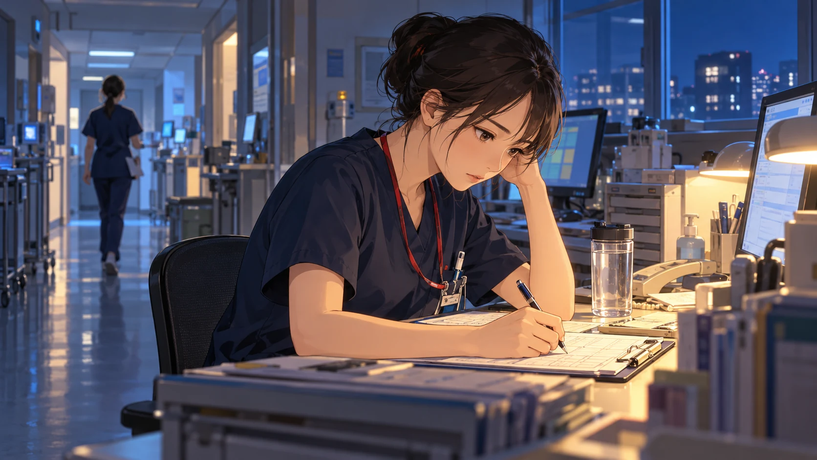 夜勤の記録のイメージイラスト